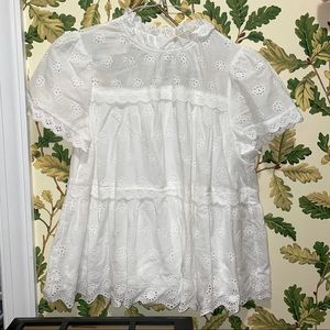 White babydoll blouse